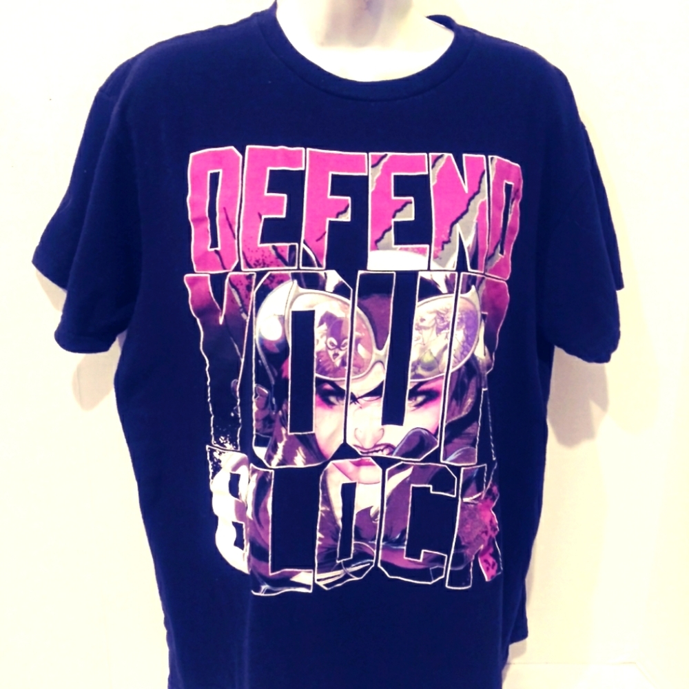 ECKO DC Comics Mens Small T-shirt Batman Harley Quinn Defend Your Block.
